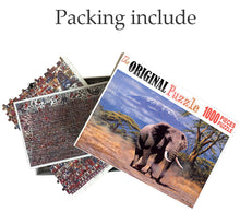 African Elephant Wooden 1000 Piece Jigsaw Puzzle Toy For Adults and Kids