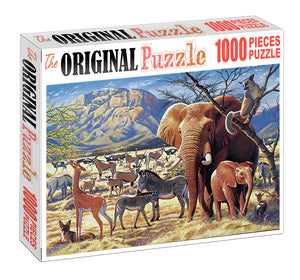 African Jungle is Wooden 1000 Piece Jigsaw Puzzle Toy For Adults and Kids
