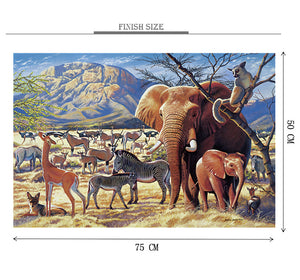 African Jungle is Wooden 1000 Piece Jigsaw Puzzle Toy For Adults and Kids