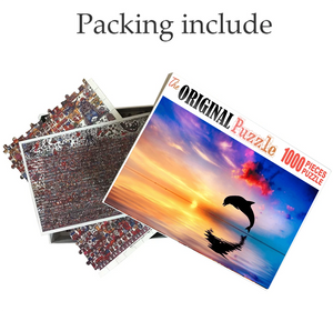 Dolphin Sunset Wooden 1000 Piece Jigsaw Puzzle Toy For Adults and Kids