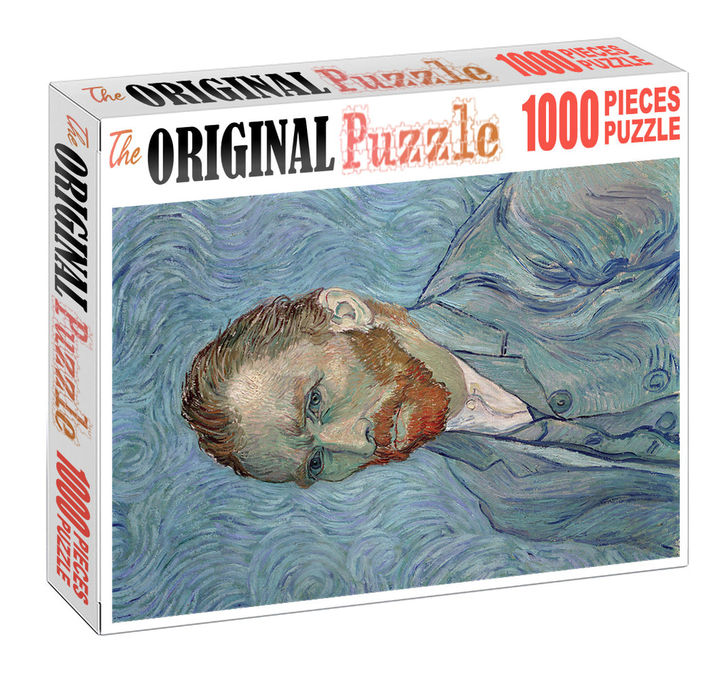 Painting of a Sad Man is Wooden 1000 Piece Jigsaw Puzzle Toy For Adults and Kids