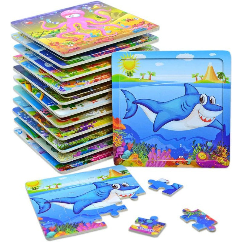 Animals Print Easy Wooden Jigsaw Puzzles