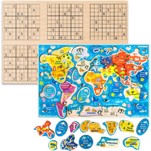Educational World Map Puzzle For Adults
