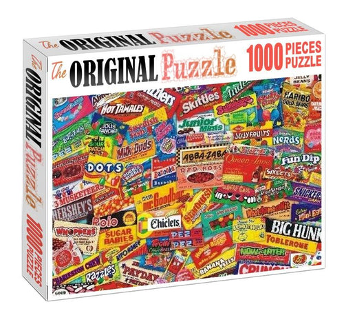 Candy Packaging Collection 1000 Pieces Wooden Puzzle for Adults and Kids