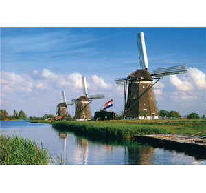 Three Windmills is Wooden 1000 Piece Jigsaw Puzzle Toy For Adults and Kids