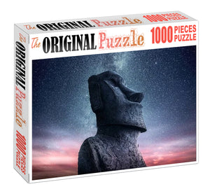 Stone Face Wooden 1000 Piece Jigsaw Puzzle Toy For Adults and Kids