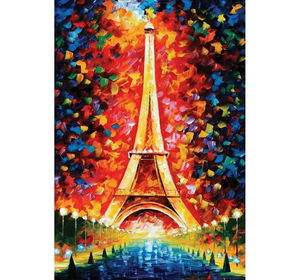 Brush Painting of Eiffel Tower Wooden 1000 Piece Jigsaw Puzzle Toy For Adults and Kids