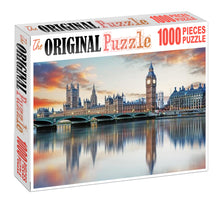 London Watercolor Painting Wooden 1000 Piece Jigsaw Puzzle Toy For Adults and Kids