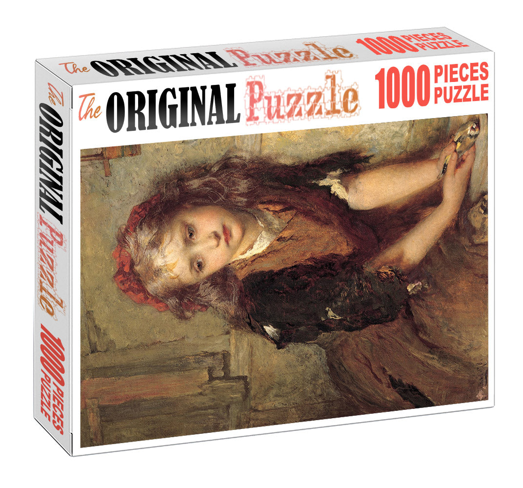 Cute Lonely Girl is Wooden 1000 Piece Jigsaw Puzzle Toy For Adults and Kids