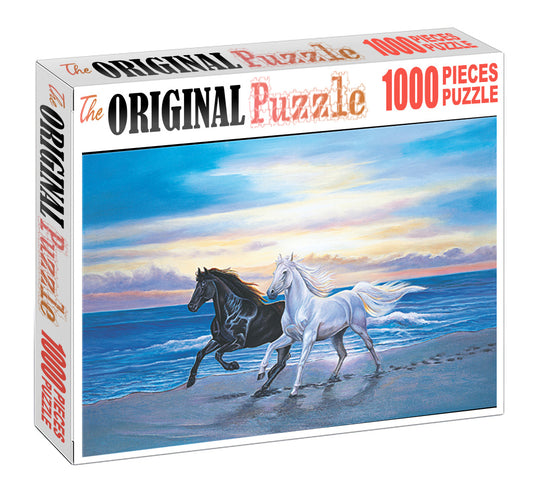 Running Horses is Wooden 1000 Piece Jigsaw Puzzle Toy For Adults and Kids