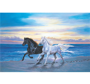 Running Horses is Wooden 1000 Piece Jigsaw Puzzle Toy For Adults and Kids