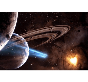 Comet Crossing Saturn Wooden 1000 Piece Jigsaw Puzzle Toy For Adults and Kids