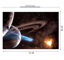 Comet Crossing Saturn Wooden 1000 Piece Jigsaw Puzzle Toy For Adults and Kids
