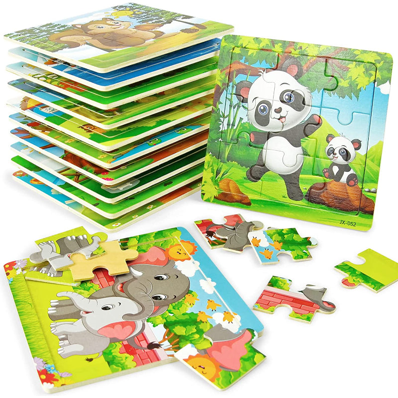 Animals Print Easy Wooden Jigsaw Puzzles