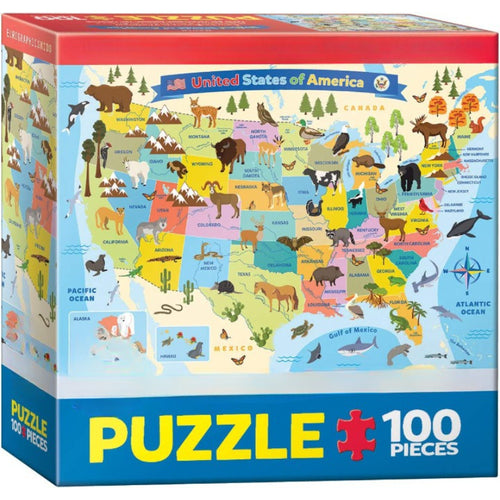 Illustrated Map Of United States Puzzle