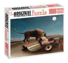 Lion Pet and African Wooden 1000 Piece Jigsaw Puzzle Toy For Adults and Kids