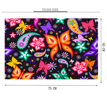 Neon Butterfly Art is Wooden 1000 Piece Jigsaw Puzzle Toy For Adults and Kids