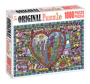 Heart of Smiles Wooden 1000 Piece Jigsaw Puzzle Toy For Adults and Kids