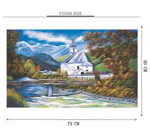 Mountain Church is Wooden 1000 Piece Jigsaw Puzzle Toy For Adults and Kids