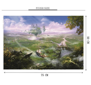 Fantasy Floating Castle Wooden 1000 Piece Jigsaw Puzzle Toy For Adults and Kids