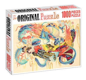 Dragon Maiden is Wooden 1000 Piece Jigsaw Puzzle Toy For Adults and Kids
