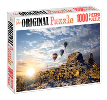 Travelling through Hot Balloon Wooden 1000 Piece Jigsaw Puzzle Toy For Adults and Kids