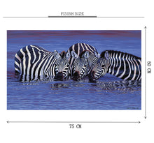 Zebra under Water is Wooden 1000 Piece Jigsaw Puzzle Toy For Adults and Kids