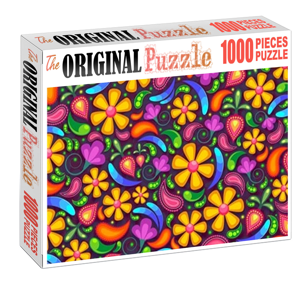Beautiful Flower Canvas Wooden 1000 Piece Jigsaw Puzzle Toy For Adults and Kids