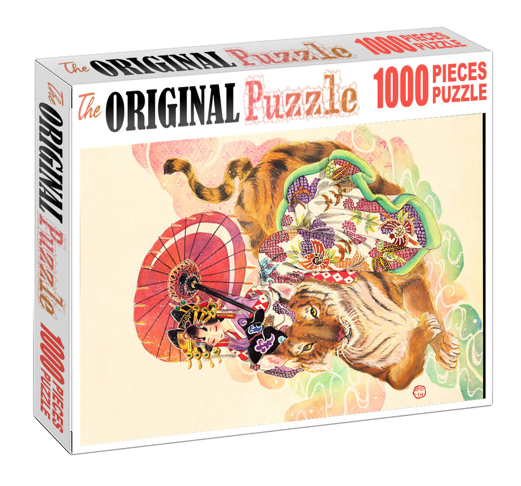 Goddess of Tiger Wooden 1000 Piece Jigsaw Puzzle Toy For Adults and Kids