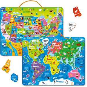 Educational World Map Puzzle For Adults