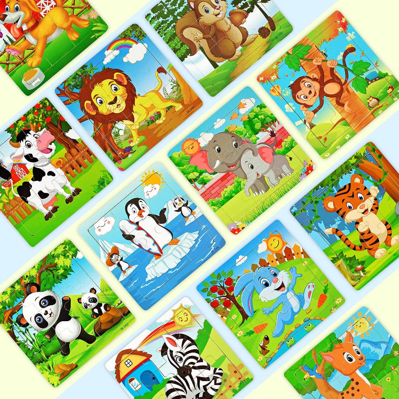 Animals Print Easy Wooden Jigsaw Puzzles