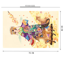 Chinese Mother of Deers is Wooden 1000 Piece Jigsaw Puzzle Toy For Adults and Kids