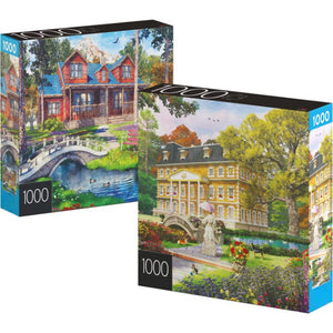 2-Pack 1000-Piece Jigsaw Puzzles