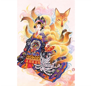 Nine Tails Fox Maiden Wooden 1000 Piece Jigsaw Puzzle Toy For Adults and Kids