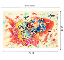 Maiden of Fortune Fish is Wooden 1000 Piece Jigsaw Puzzle Toy For Adults and Kids