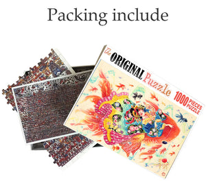 Maiden of Fortune Fish is Wooden 1000 Piece Jigsaw Puzzle Toy For Adults and Kids
