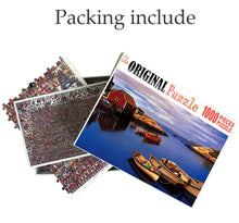 Boats on Dock is Wooden 1000 Piece Jigsaw Puzzle Toy For Adults and Kids