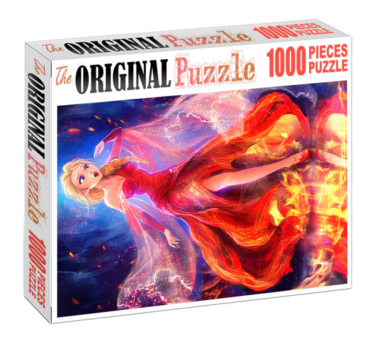 Girl on Fire Wooden 1000 Piece Jigsaw Puzzle Toy For Adults and Kids