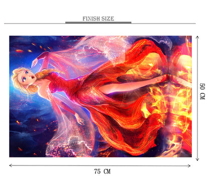 Girl on Fire Wooden 1000 Piece Jigsaw Puzzle Toy For Adults and Kids