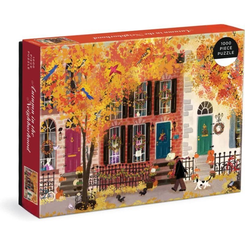 Autumn In The Neighborhood Jigsaw Puzzle