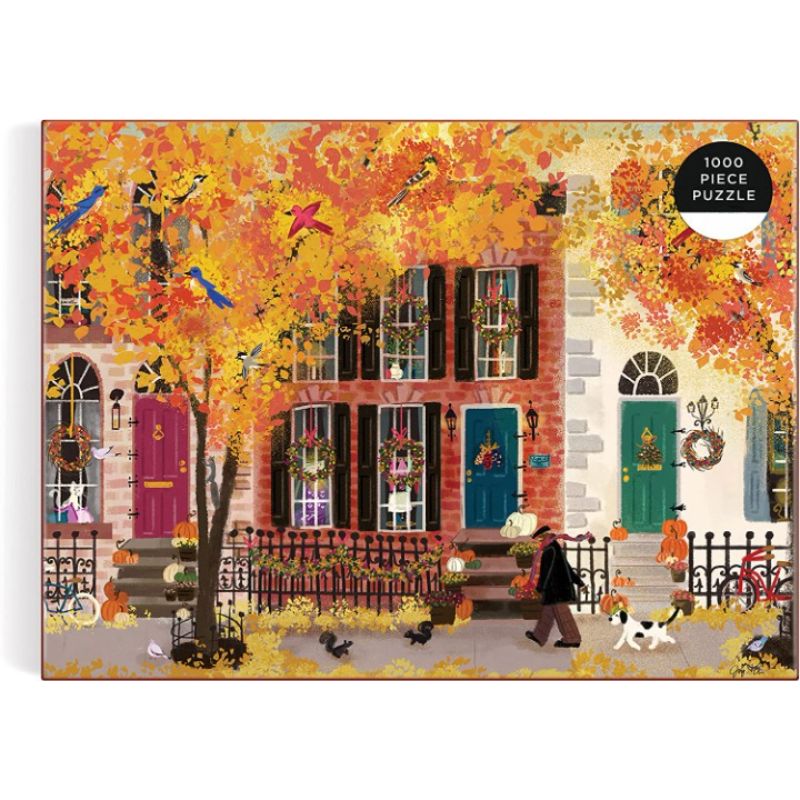 Autumn In The Neighborhood Jigsaw Puzzle