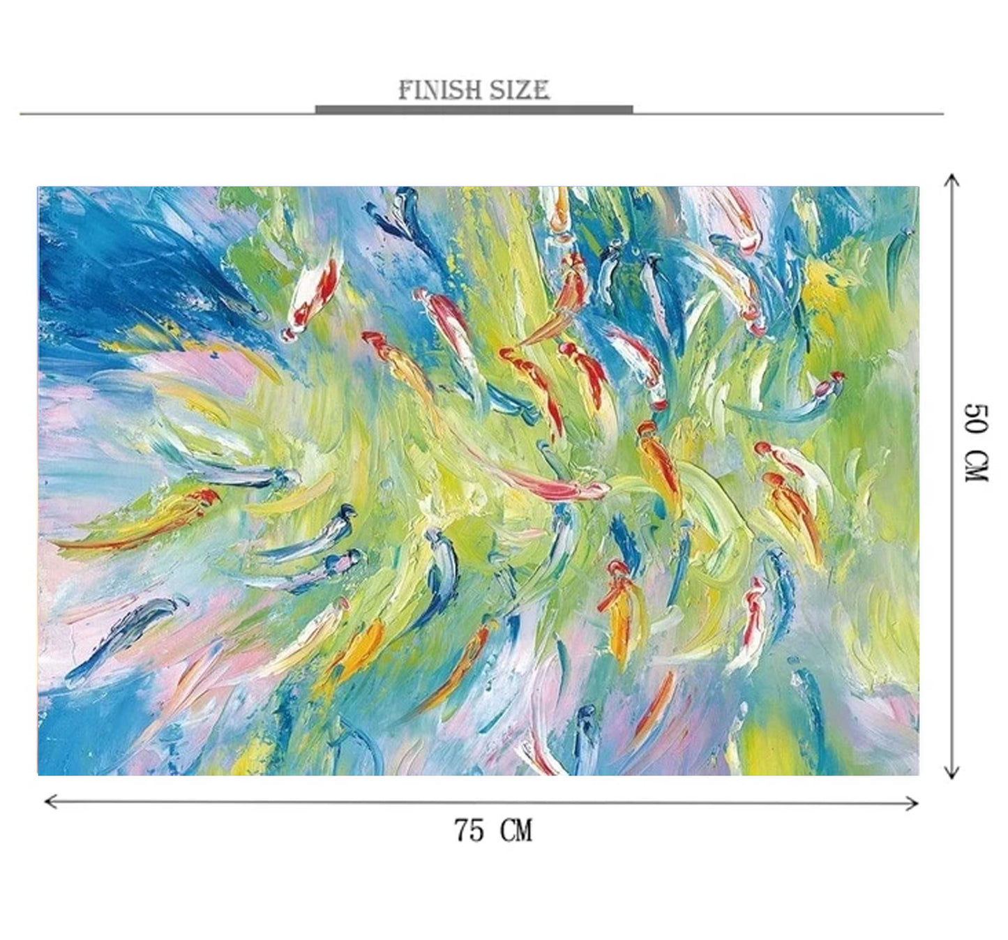 Abstract Fish Painting 1000 Piece Jigsaw Puzzle Toy For Adults and Kids