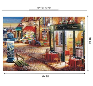 A Quiet Street Corner Wooden 1000 Piece Jigsaw Puzzle Toy For Adults and Kids