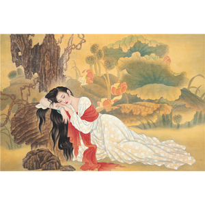 Chinese Girl Sleeping Wooden 1000 Piece Jigsaw Puzzle Toy For Adults and Kids