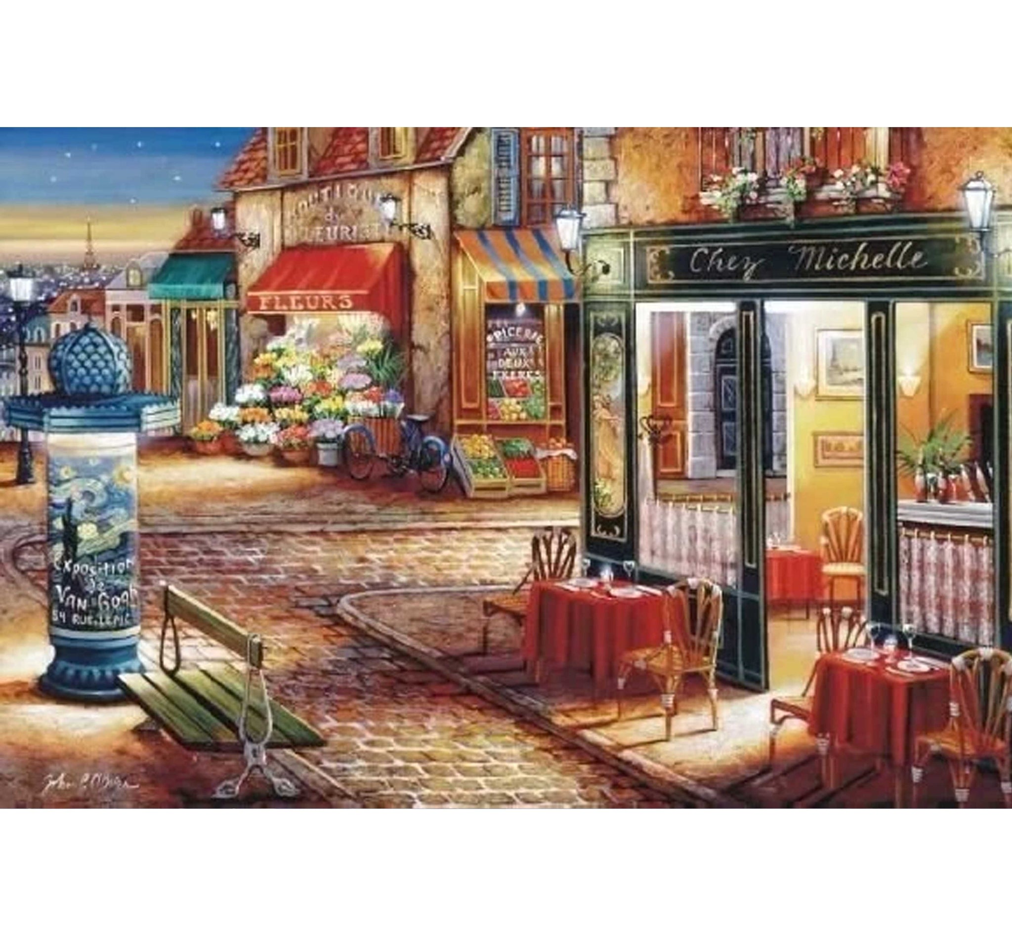 A Quiet Street Corner Wooden 1000 Piece Jigsaw Puzzle Toy For Adults a ...