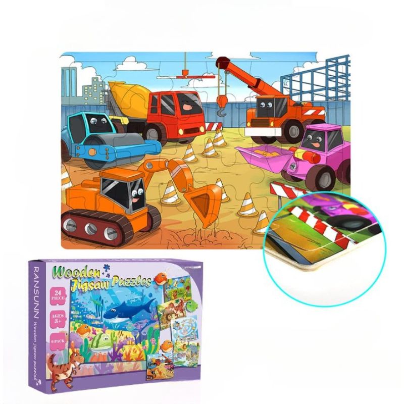 24 Piece Educational Puzzles For Toddler Children