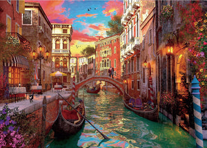 Sunset in Venice Wooden 1000 Piece Jigsaw Puzzle Toy For Adults and Kids