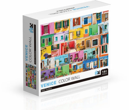 Venice Color Wall Wooden 1000 Piece Jigsaw Puzzle Toy For Adults and Kids