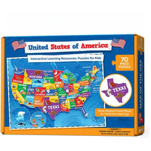 50 States With Capitals Map Puzzle