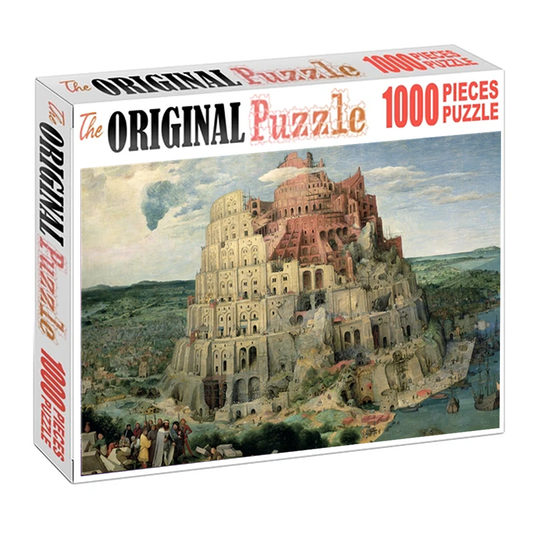 Tower Of Babel Wooden 1000 Piece Jigsaw Puzzle Toy For Adults and Kids